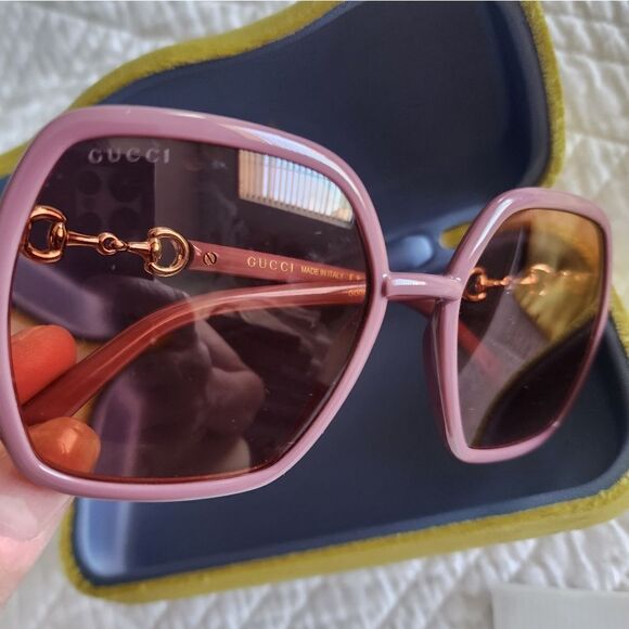 Gucci sunglasses new in case vintage mauve - Picture 4 of 5